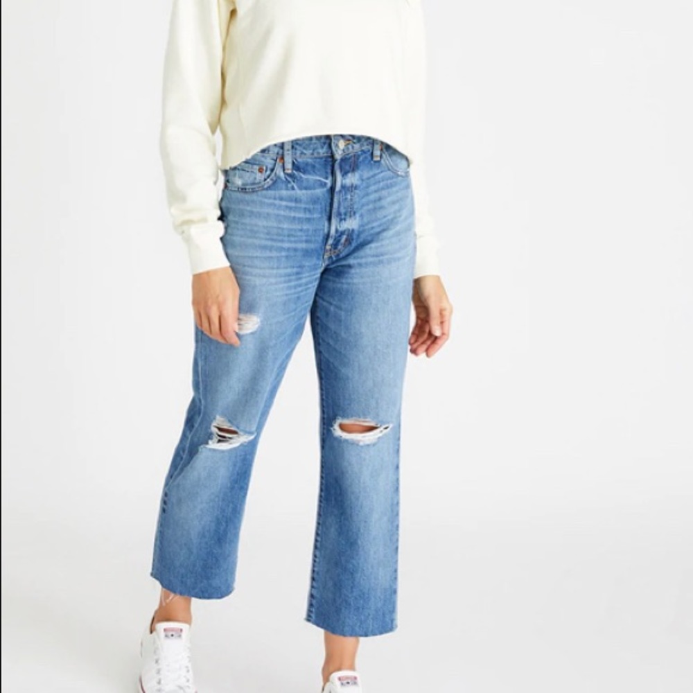 Etica Tyler Boy Straight Ankle Jean with Raw Hem Sz 30